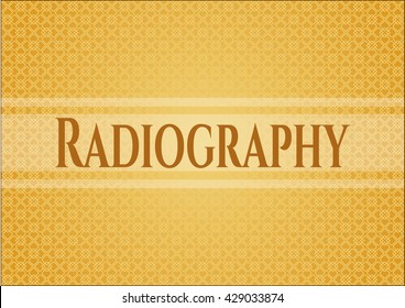 Radiography poster or card