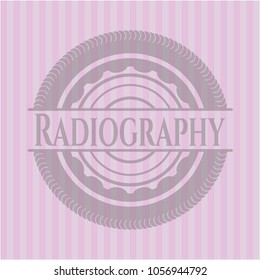 Radiography retro style pink emblem