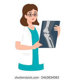 Radiologic technologist or radiographer doctor concept. Healthcare and disease diagnosis of x-ray film.