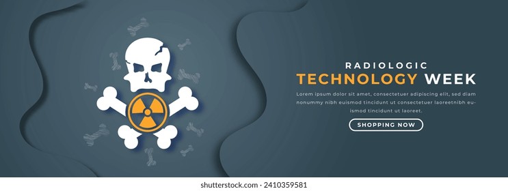 Radiologic Technology Week Paper cut style Vector Design Illustration for Background, Poster, Banner, Advertising, Greeting Card