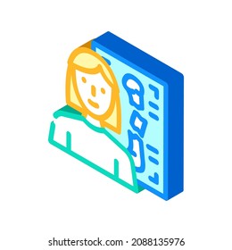 radiologist doctor isometric icon vector. radiologist doctor sign. isolated symbol illustration