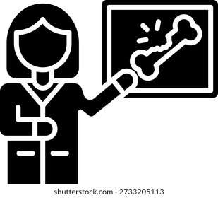 Radiologist Explaining Bone Fracture on X-Ray