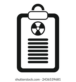 Radiology clipboard icon simple vector. Xray examination. Client clinic person