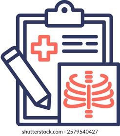 Radiology Department Icon Outline Vector Illustration