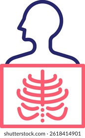 Radiology Icon Color Vector Illustration