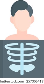 Radiology Icon Flat Vector Illustration