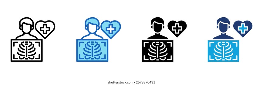 Icono de radiología Multi Style Ilustración vectorial