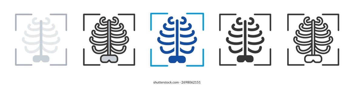 Conjunto de iconos de radiología Estilo múltiple Varias colecciones