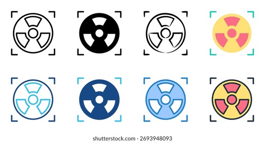 Conjunto de iconos de radiología colección de estilo múltiple 
