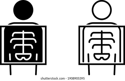 Radiologie-Symbol, Vektorgrafik