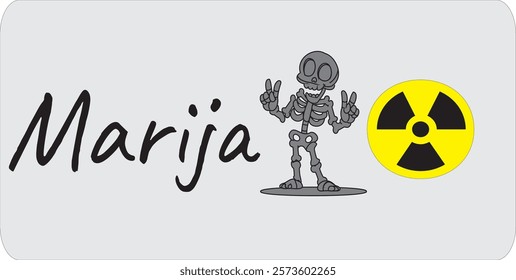 Radiology ID plate for work and hospitals