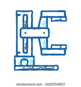 radiologia equipamento médico ícone doodle esboço vetor. radiologia equipamento médico sinal. símbolo isolado ilustração