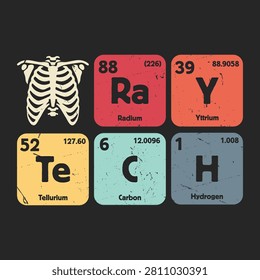 Radiology Periodic Table Elements T-shirt Design