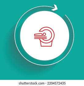 Radiology Treatment Recovery Plan Icon Vector Design