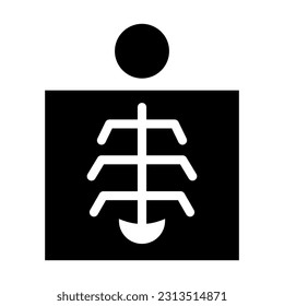 Radiology Vector Glyph Icon For Personal And Commercial Use.

