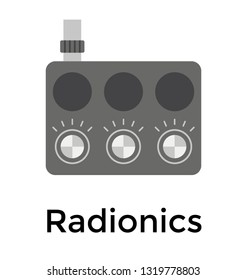 Radionic machine, relaxation machine flat icon 