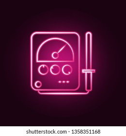Radionics neon icon. Elements of Mad science set. Simple icon for websites, web design, mobile app, info graphics