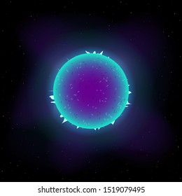 Radio-quiet neutron star, vector illustration