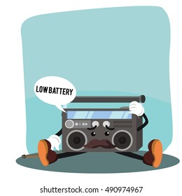 radio's battery power getting low