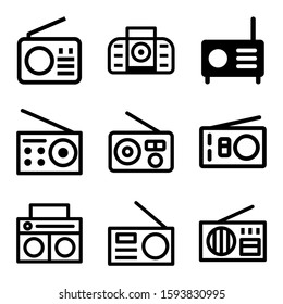 radios icon isolated sign symbol vector illustration - Collection of high quality black style vector icons
