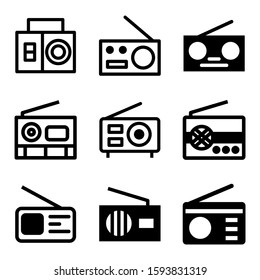 radios icon isolated sign symbol vector illustration - Collection of high quality black style vector icons
