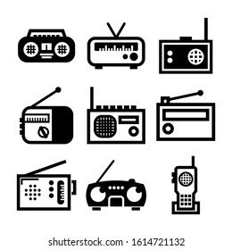 radios icon isolated sign symbol vector illustration - Collection of high quality black style vector icons
