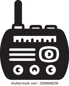 Radios, Musik, Frequenz, Vintage, Wireless, Antenne, Rundfunksymbol, Vektorgrafik