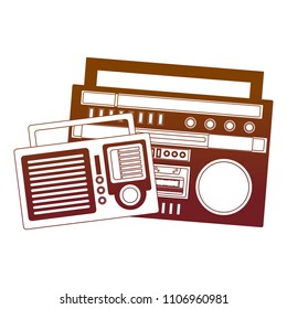 radios music retro style