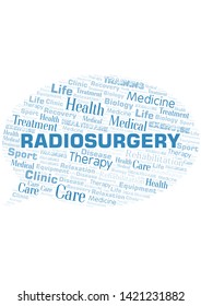 Radiosurgery Word Cloud. Wordcloud Made With Text Only.