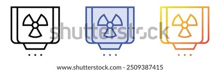 radiotherapy icon. Linear, Blue Fill and Gradient Style Design Isolated On White Background