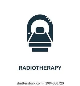 Radiotherapy icon. Monochrome simple element from therapy collection. Creative Radiotherapy icon for web design, templates, infographics and more