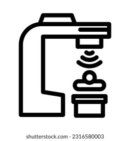 radiotherapy line icon illustration vector graphic