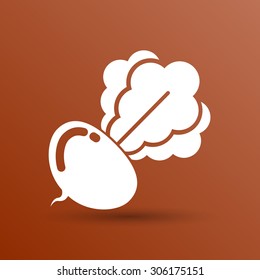 Radish abstract isolated logo beetroot food vector.