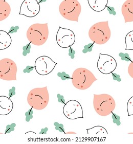 Radish baby seamless pattern used for print, wallpaper, decoration