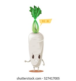 Radish cartoon character design