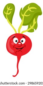 radish cartoon funny red