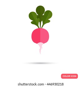 Radish color flat icon