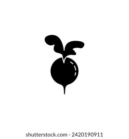 radish concept line icon. Simple element illustration. radish concept outline symbol design.