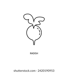 icono de línea de concepto radical. Ilustración de elemento simple. diseño de símbolos de esquema de concepto radical.