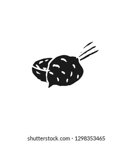 radish doodle vector sketch isolated on white background