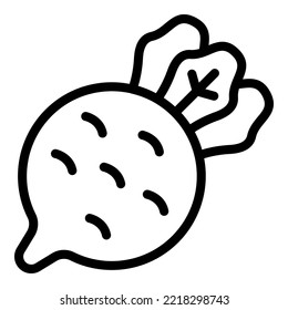 Radish food icon outline vector. Paleo diet. Eating dairy