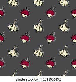 
radish and garlic pattern