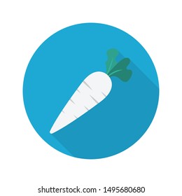 radish glyph flat vector icon