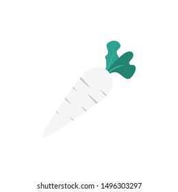 radish glyph flat vector icon