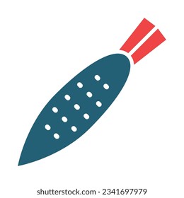 Radish Glyph Two Color Icon For Personal And Commercial Use.
