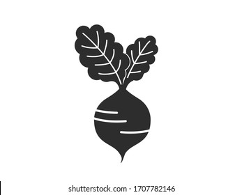 Radish icon.  Beetroot vector illustration. 