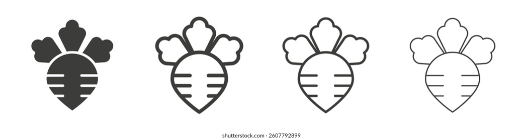 Radish icon collection for website designs