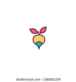 Radish icon design. Gastronomy icon vector illustration