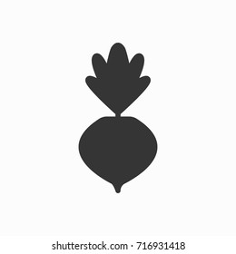 Radish icon, illustration isolated vector sign symbol