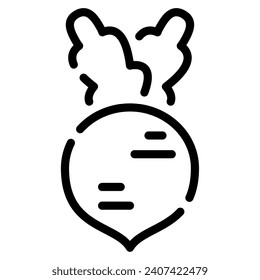 Radish icon illustration for uiux, web, app, infographic, etc